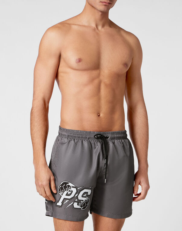 Plein Sport Swim-Trunks Grey