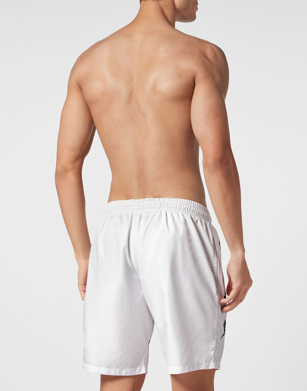 Plein Sport Swim-Trunks Multilogo White