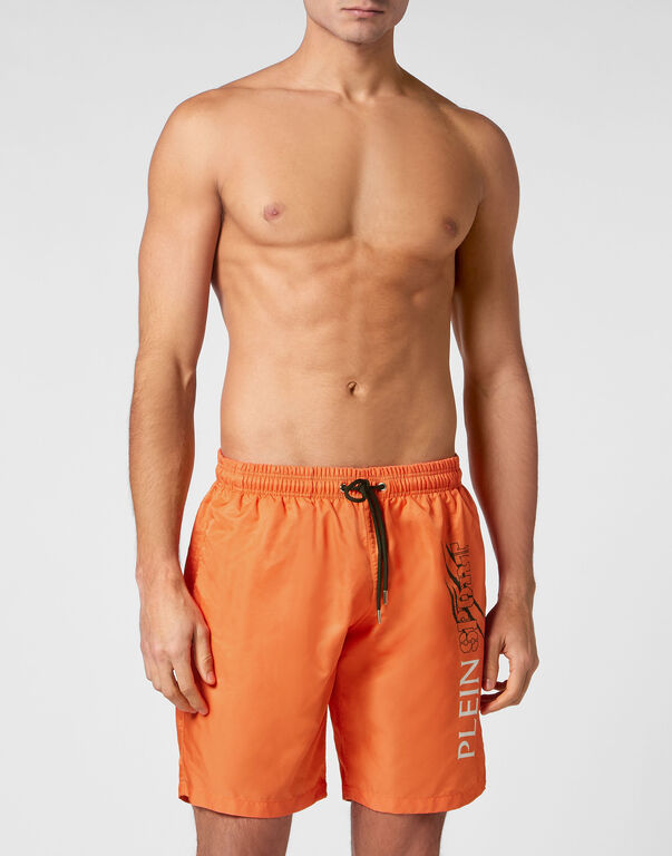 Plein Sport Swim-Trunks Scratch Orange