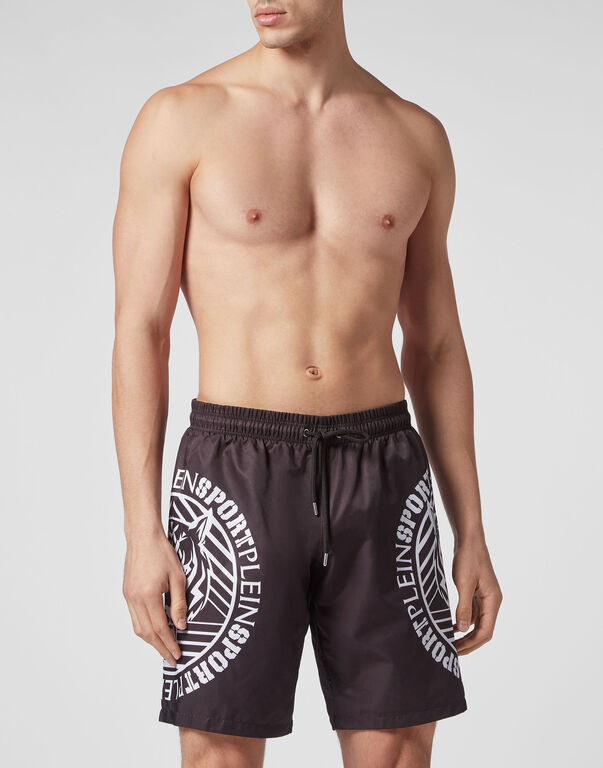 Plein Sport Swim-Trunks Tiger Black / White