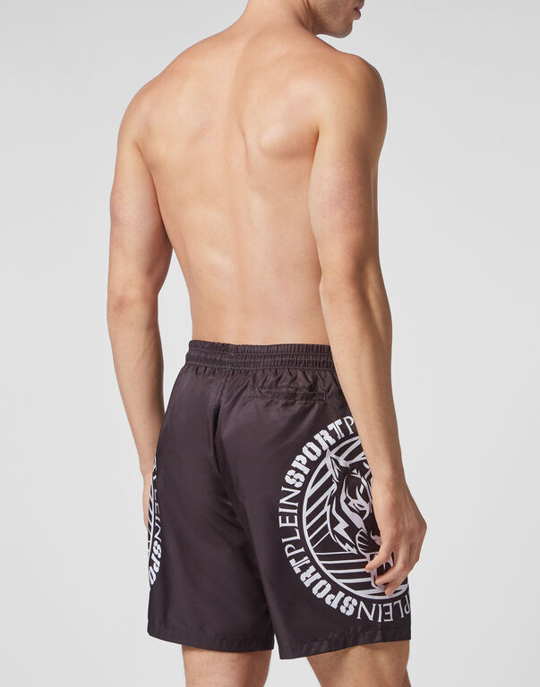 Plein Sport Swim-Trunks Tiger Black / White