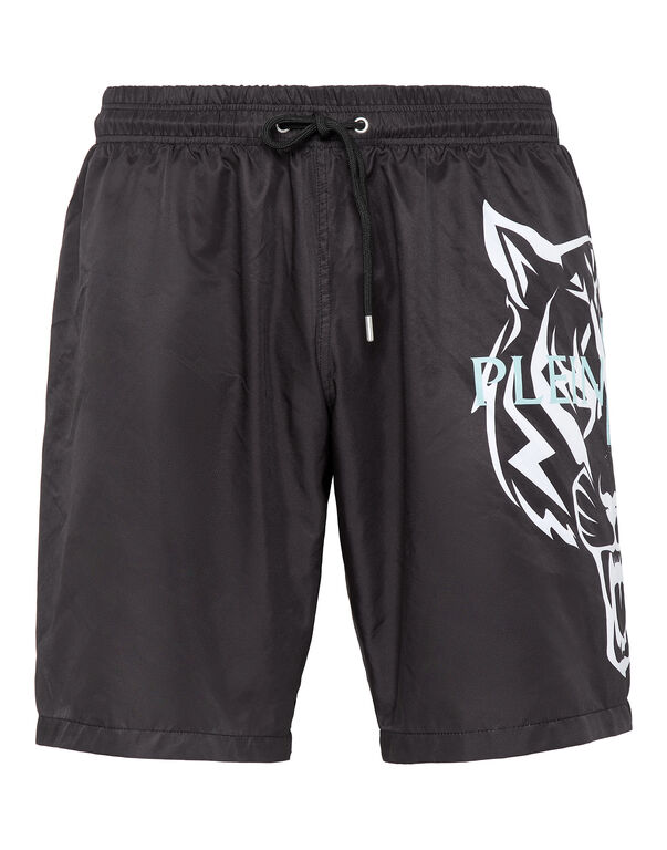 plein sport Swim-Trunks Tiger black / white