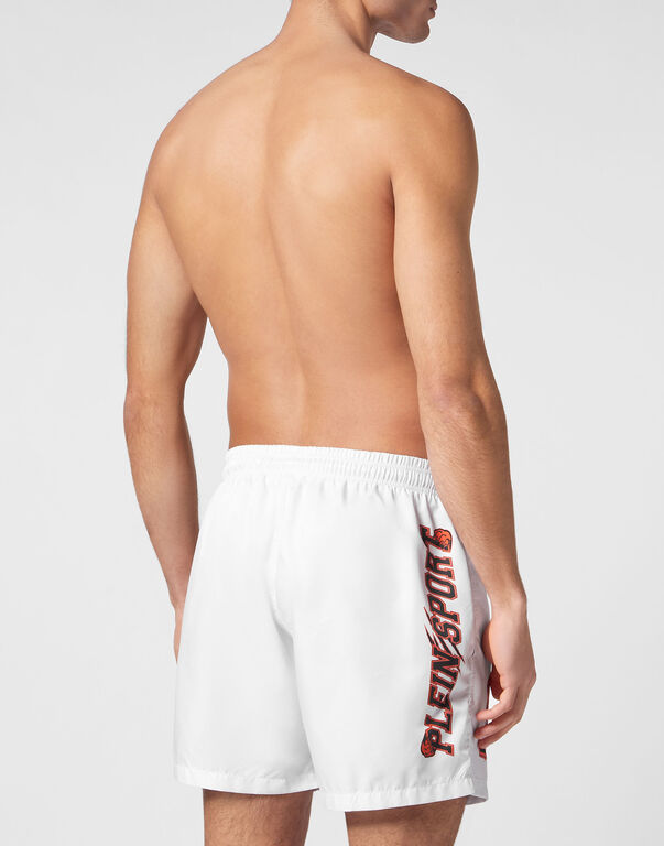 Plein Sport Swim-Trunks White