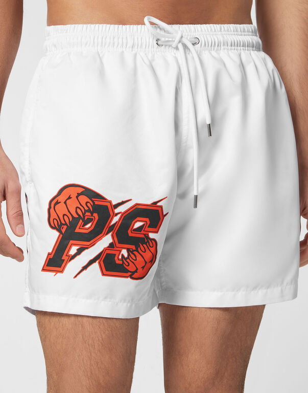 Plein Sport Swim-Trunks White