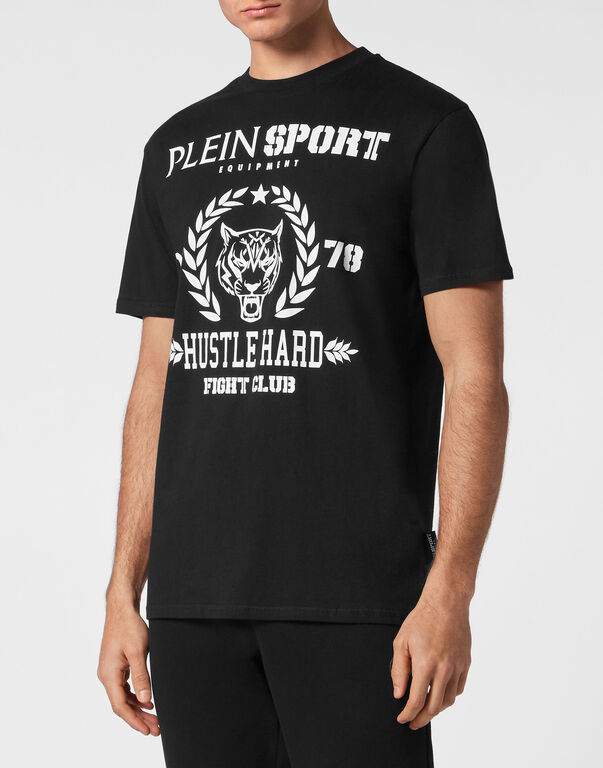 Plein Sport T-shirt Round Neck Black / White