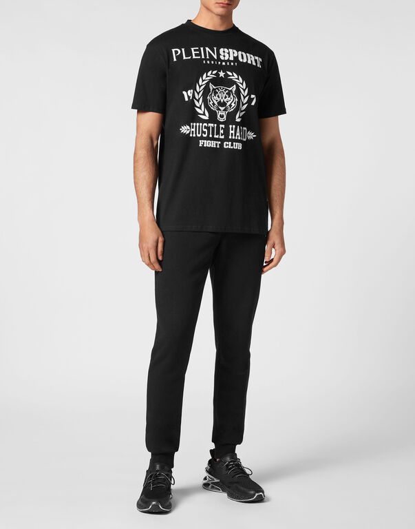 Plein Sport T-shirt Round Neck Black / White