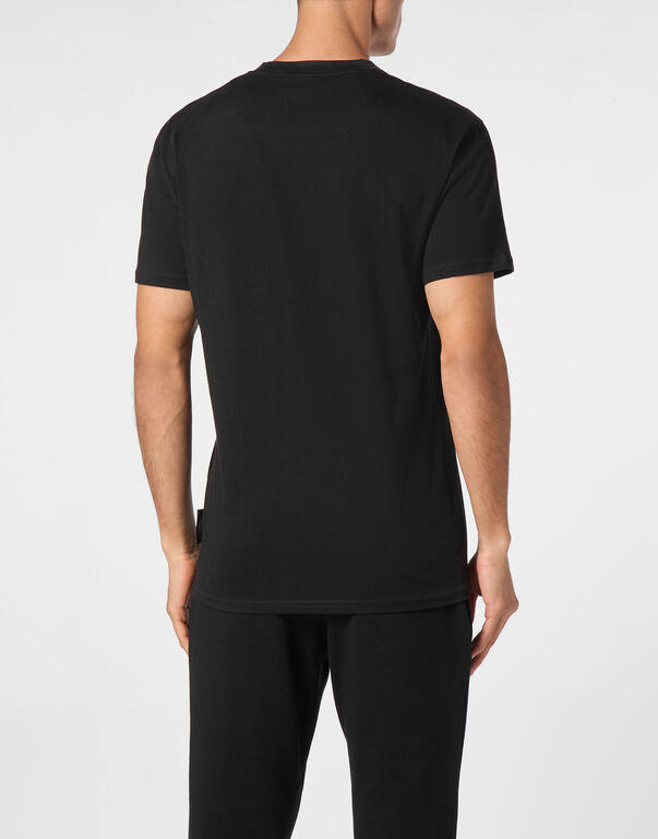 Plein Sport T-shirt Round Neck Black / White