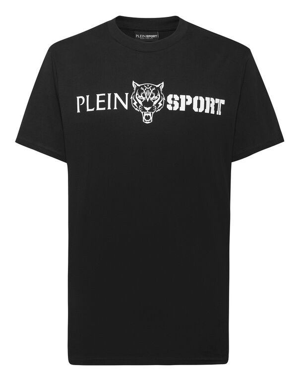 plein sport T-shirt Round Neck black / white