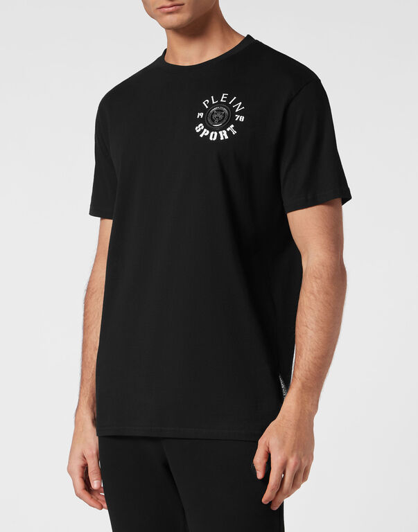 Plein Sport T-shirt Round Neck Black / White