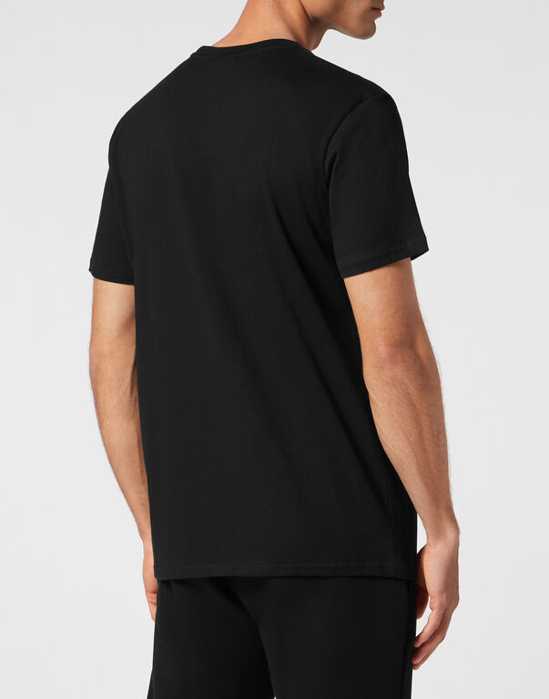 Plein Sport T-shirt Round Neck Black / White