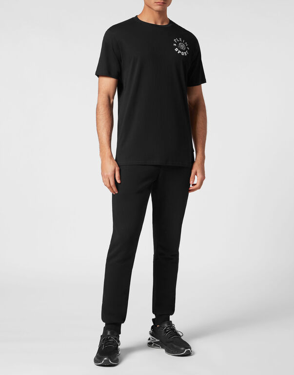 Plein Sport T-shirt Round Neck Black / White