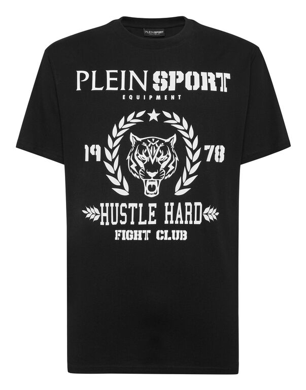 plein sport T-shirt Round Neck black / white