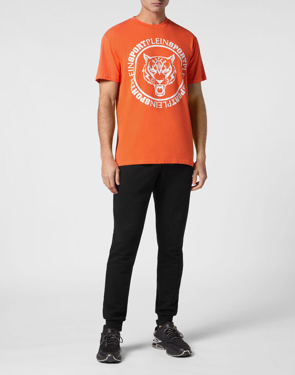 Plein Sport T-shirt Round Neck Carbon Tiger Orange