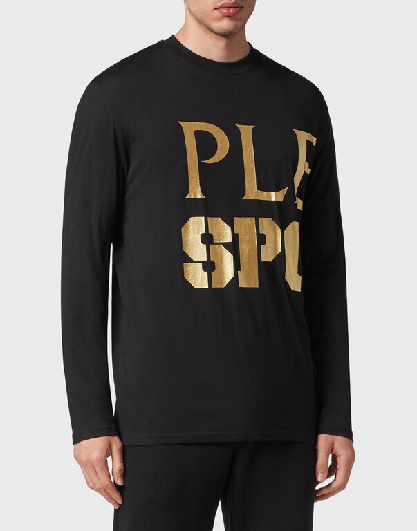 Plein Sport T-shirt Round Neck LS Black / Gold