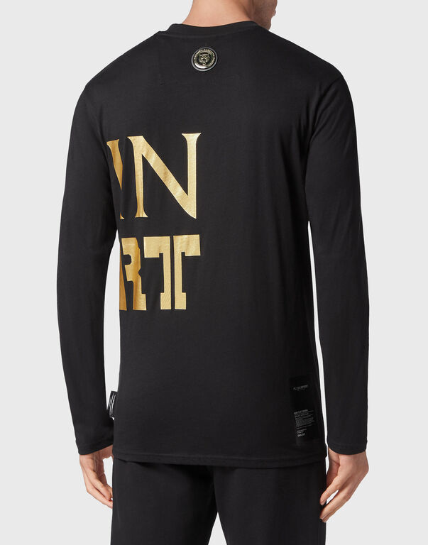 Plein Sport T-shirt Round Neck LS Black / Gold