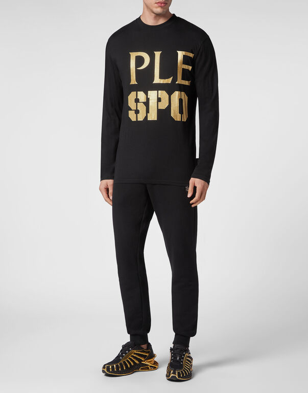 Plein Sport T-shirt Round Neck LS Black / Gold