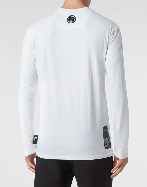 Plein Sport T-shirt Round Neck LS White