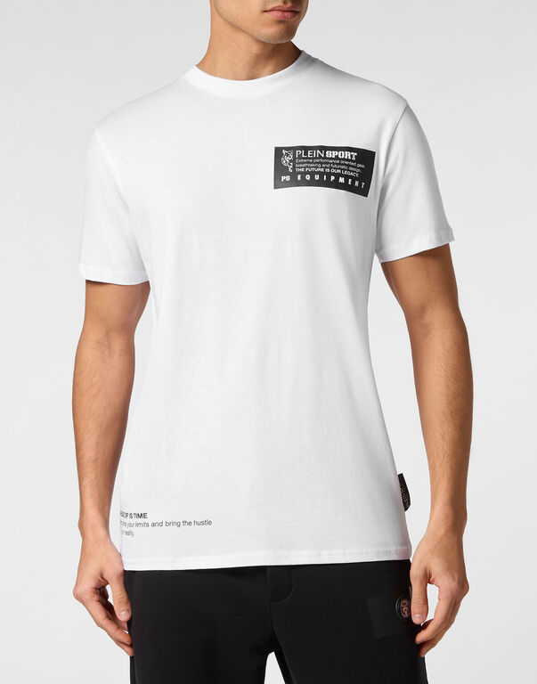 Plein Sport T-shirt Round Neck LS White / Black