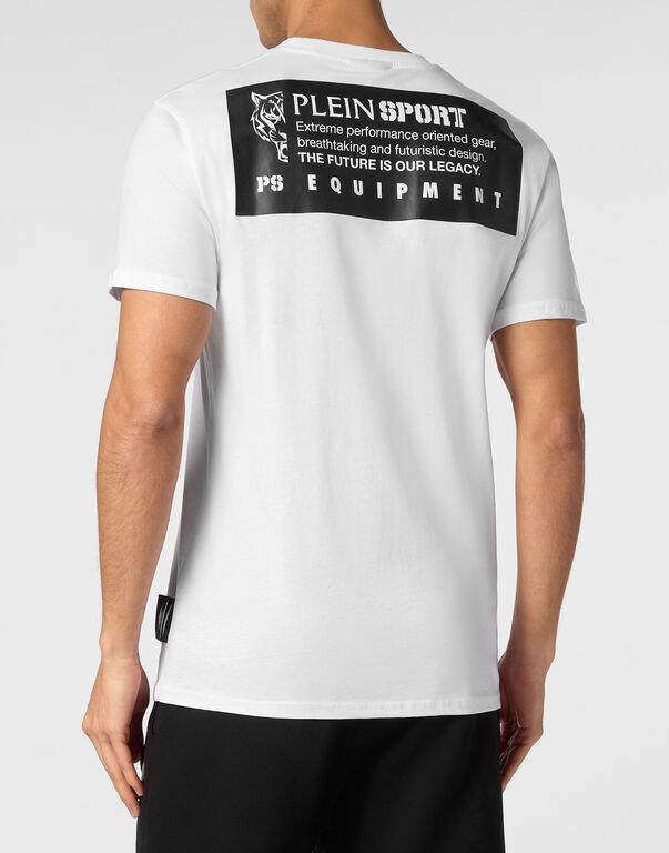Plein Sport T-shirt Round Neck LS White / Black