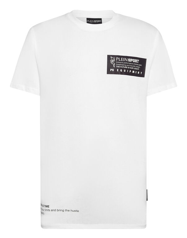 plein sport T-shirt Round Neck LS white / black