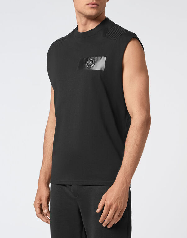 Plein Sport T-shirt Round Neck Sleeveless Black