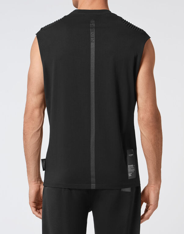 Plein Sport T-shirt Round Neck Sleeveless Black