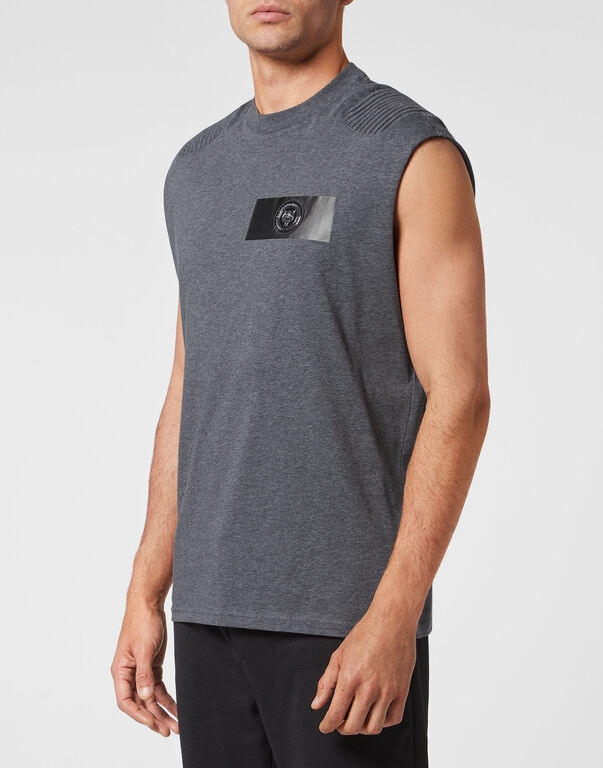 Plein Sport T-shirt Round Neck Sleeveless Grey