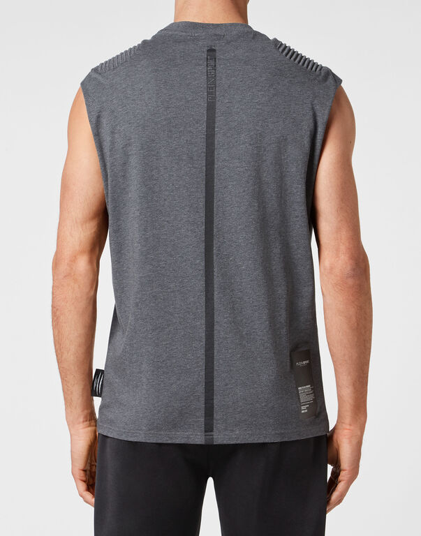 Plein Sport T-shirt Round Neck Sleeveless Grey