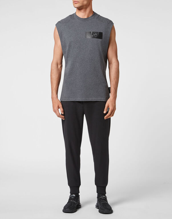 Plein Sport T-shirt Round Neck Sleeveless Grey