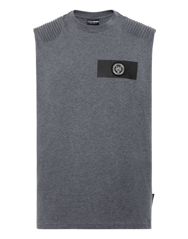 plein sport T-shirt Round Neck Sleeveless grey