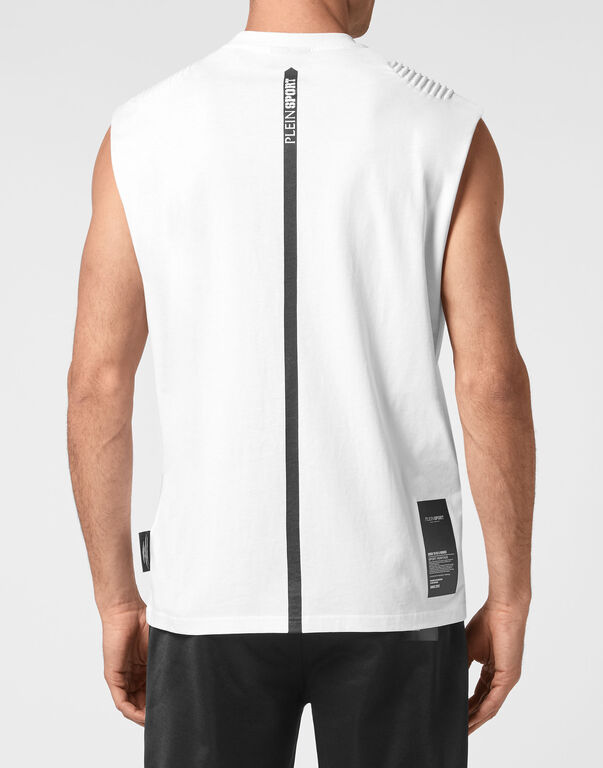 Plein Sport T-shirt Round Neck Sleeveless White