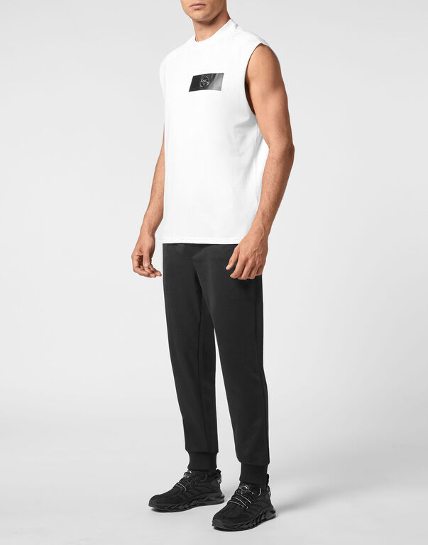 Plein Sport T-shirt Round Neck Sleeveless White