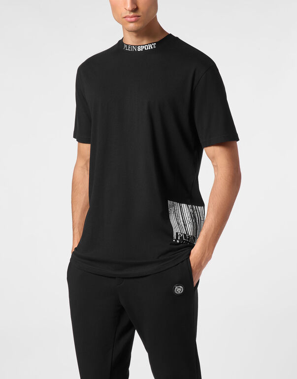 Plein Sport T-shirt Round Neck SS Barcode Black