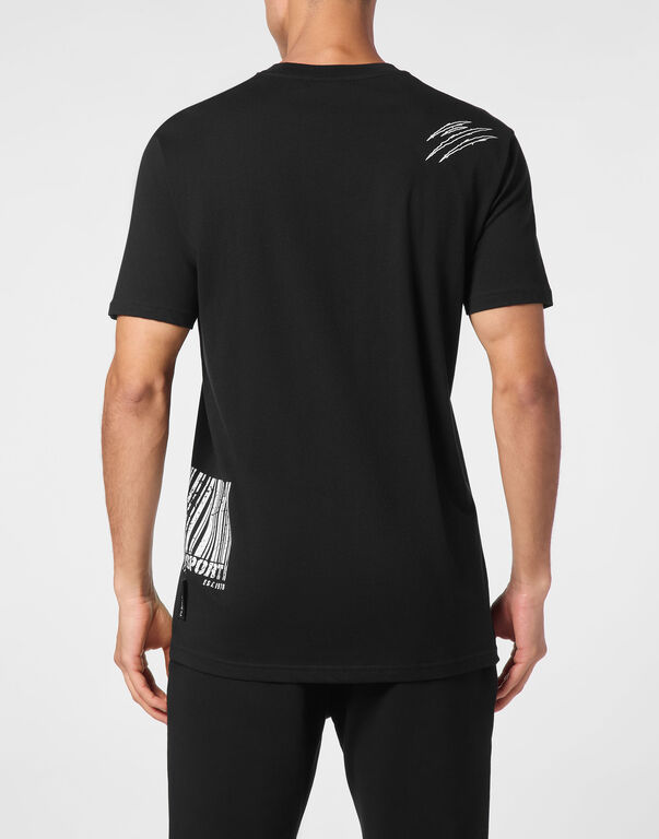 Plein Sport T-shirt Round Neck SS Barcode Black