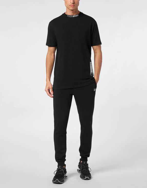 Plein Sport T-shirt Round Neck SS Barcode Black