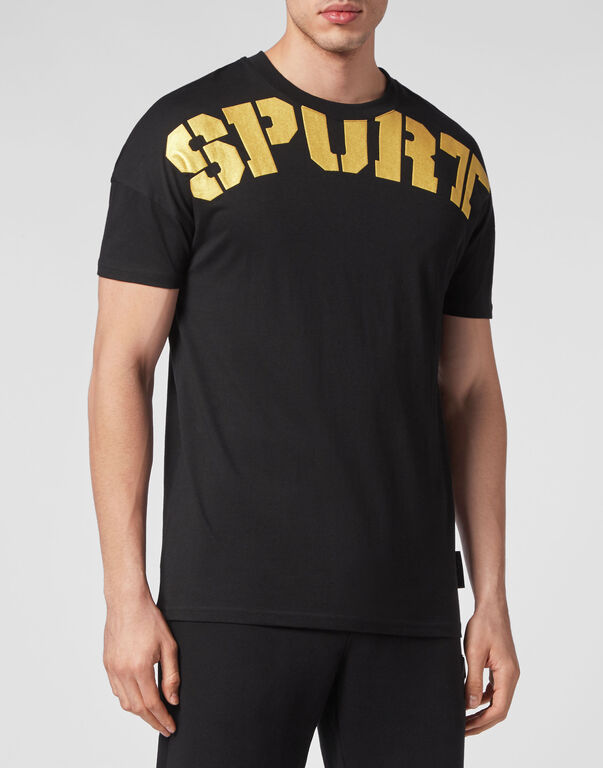 Plein Sport T-shirt Round Neck SS Black / Gold
