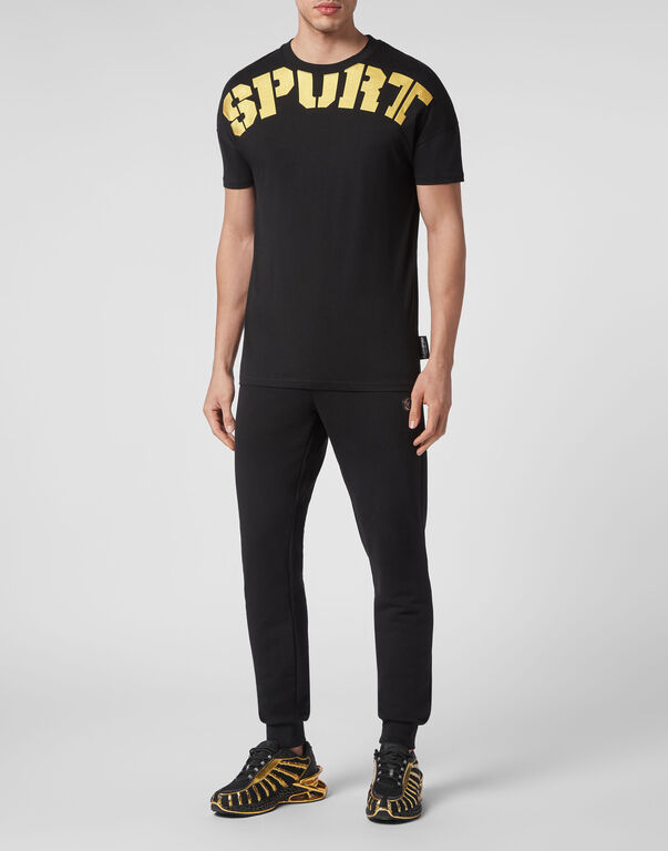 Plein Sport T-shirt Round Neck SS Black / Gold