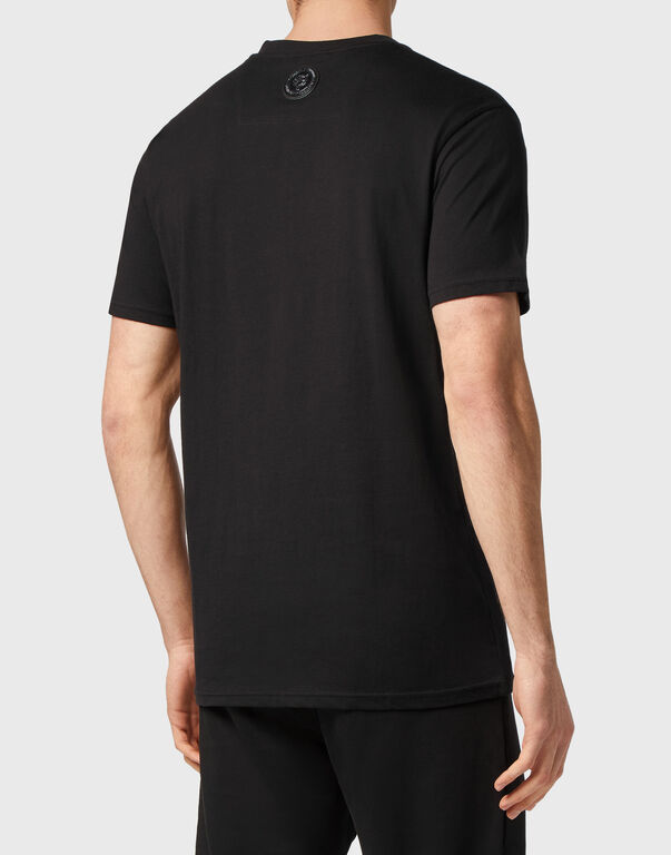 Plein Sport T-shirt Round Neck SS Black+green Fluo