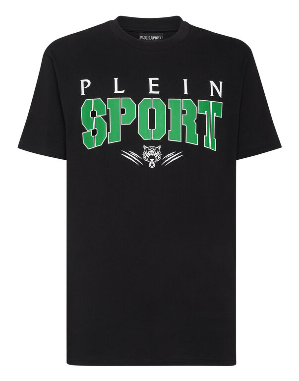 plein sport T-shirt Round Neck SS black+green fluo