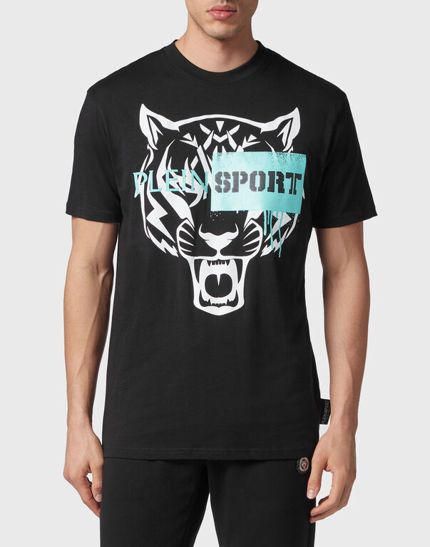 Plein Sport T-shirt Round Neck SS Black / White