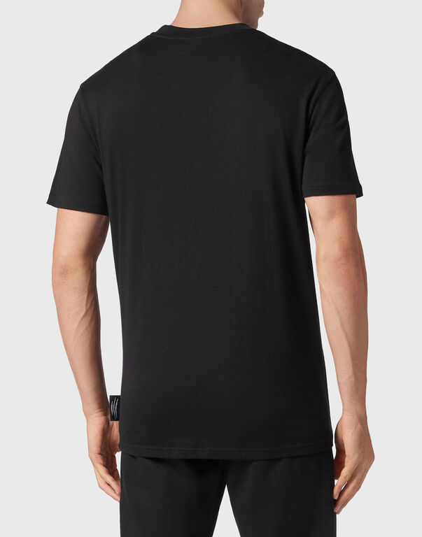 Plein Sport T-shirt Round Neck SS Black / White