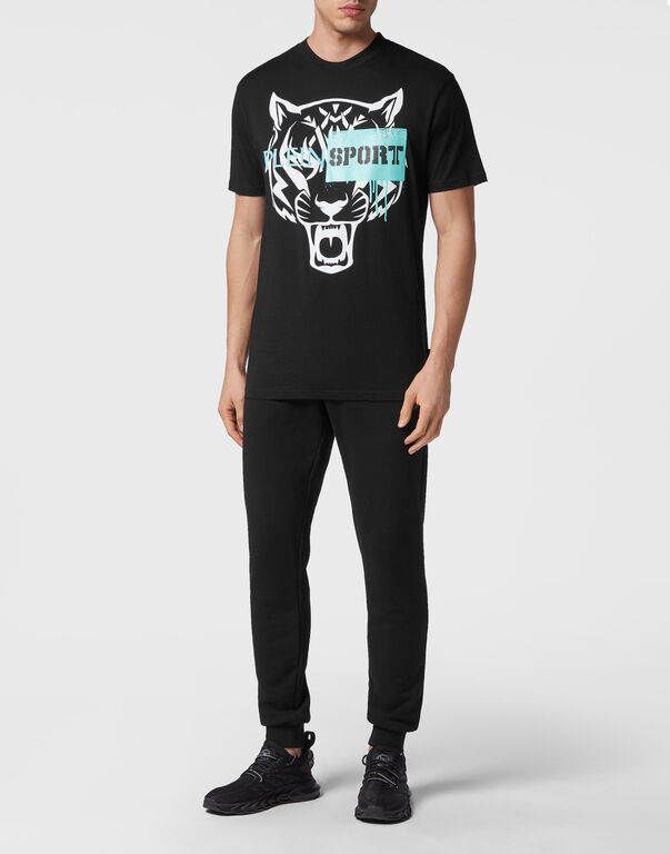 Plein Sport T-shirt Round Neck SS Black / White