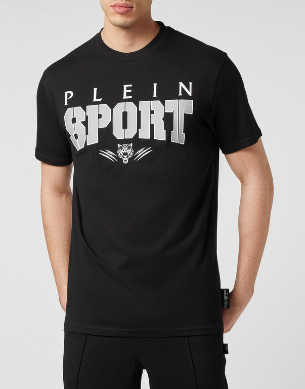 Plein Sport T-shirt Round Neck SS Black / White