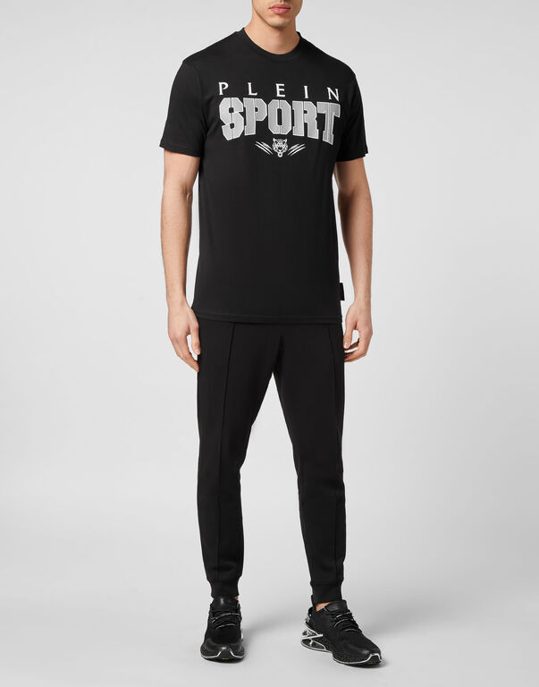 Plein Sport T-shirt Round Neck SS Black / White