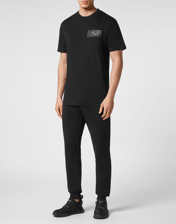 Plein Sport T-shirt Round Neck SS Black / White