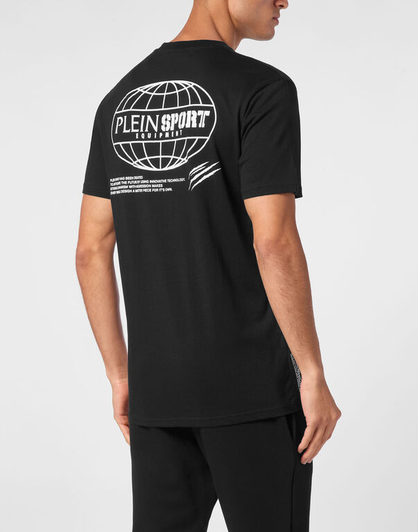 Plein Sport T-shirt Round Neck SS Black / White