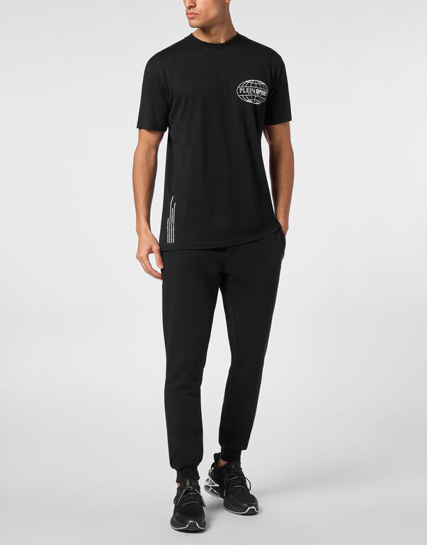 Plein Sport T-shirt Round Neck SS Black / White