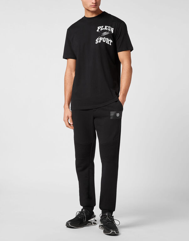 Plein Sport T-shirt Round Neck SS Black / White