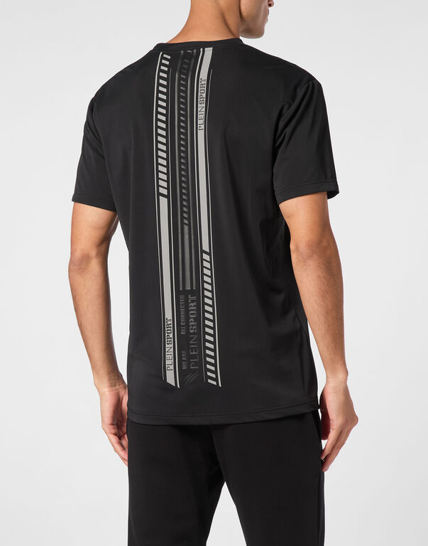 Plein Sport T-shirt Round Neck SS Racing Black