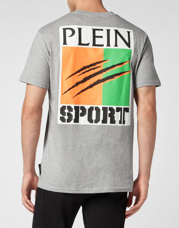 Plein Sport T-shirt Round Neck SS Scratch Grey